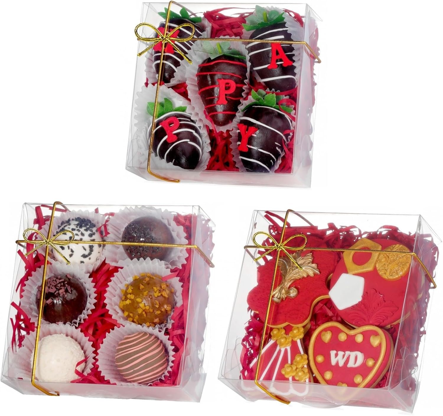 Logo Personalizado 50PCS Cajas de Panadería Transparentes de 5