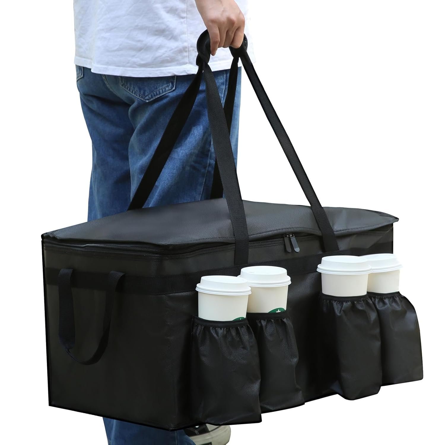 Logo Personalizado Bolsa de Catering para Entregas de Comida 22x14x13 Aislada con Portavasos, Bebidas, Pizza, Marca Blanca de Alto Rendimiento, Fabricante Proveedor. Logo Personalizado Bolsa de Catering para Entregas de Comida 22x14x13 Aislada con Portavasos, Bebidas, Pizza, Marca Blanca de Alto Rendimiento, Fabricante Proveedor.