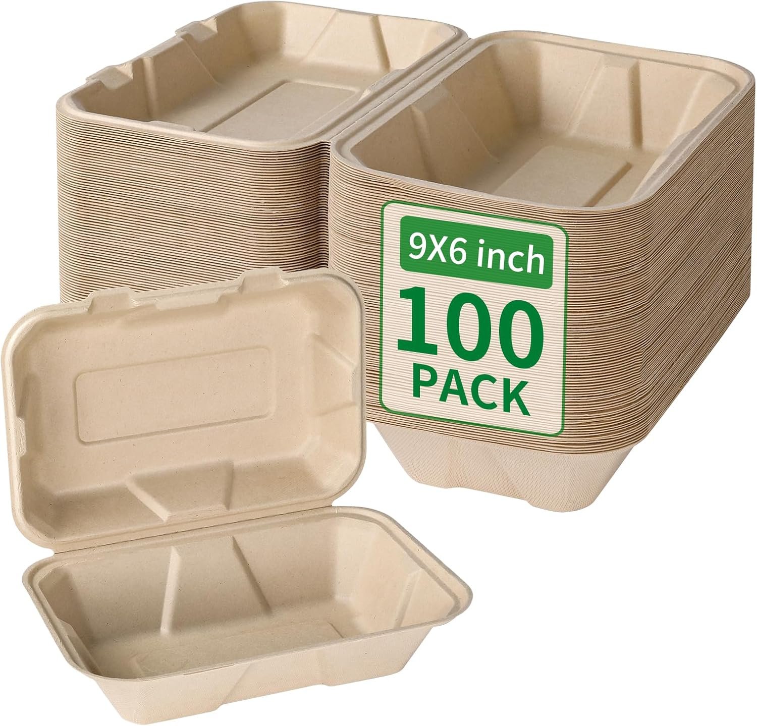 Logo Personalizado Cajas de Almuerzo Desechables Biodegradables de 100 Unidades 9x6 Pulgadas con Tapa Eco-Friendly Clamshell para Comida Marca Blanca Proveedor Logo Personalizado Cajas de Almuerzo Desechables Biodegradables de 100 Unidades 9x6 Pulgadas con Tapa Eco-Friendly Clamshell para Comida Marca Blanca Proveedor