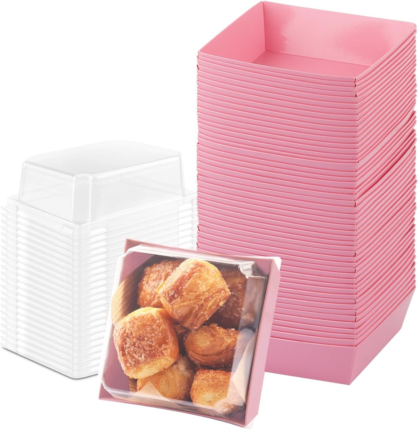 Logo Personalizado Cajas de Charcutería Desechables Pack de 50, Cajas de Postre Rosadas de 4 Pulgadas para Galletas, Sándwiches, Fresas, Cupcakes, Macarons y Porciones de Pastel de Marca Blanca, Proveedor de Fábrica. Logo Personalizado Cajas de Charcutería Desechables Pack de 50, Cajas de Postre Rosadas de 4 Pulgadas para Galletas, Sándwiches, Fresas, Cupcakes, Macarons y Porciones de Pastel de Marca Blanca, Proveedor de Fábrica.