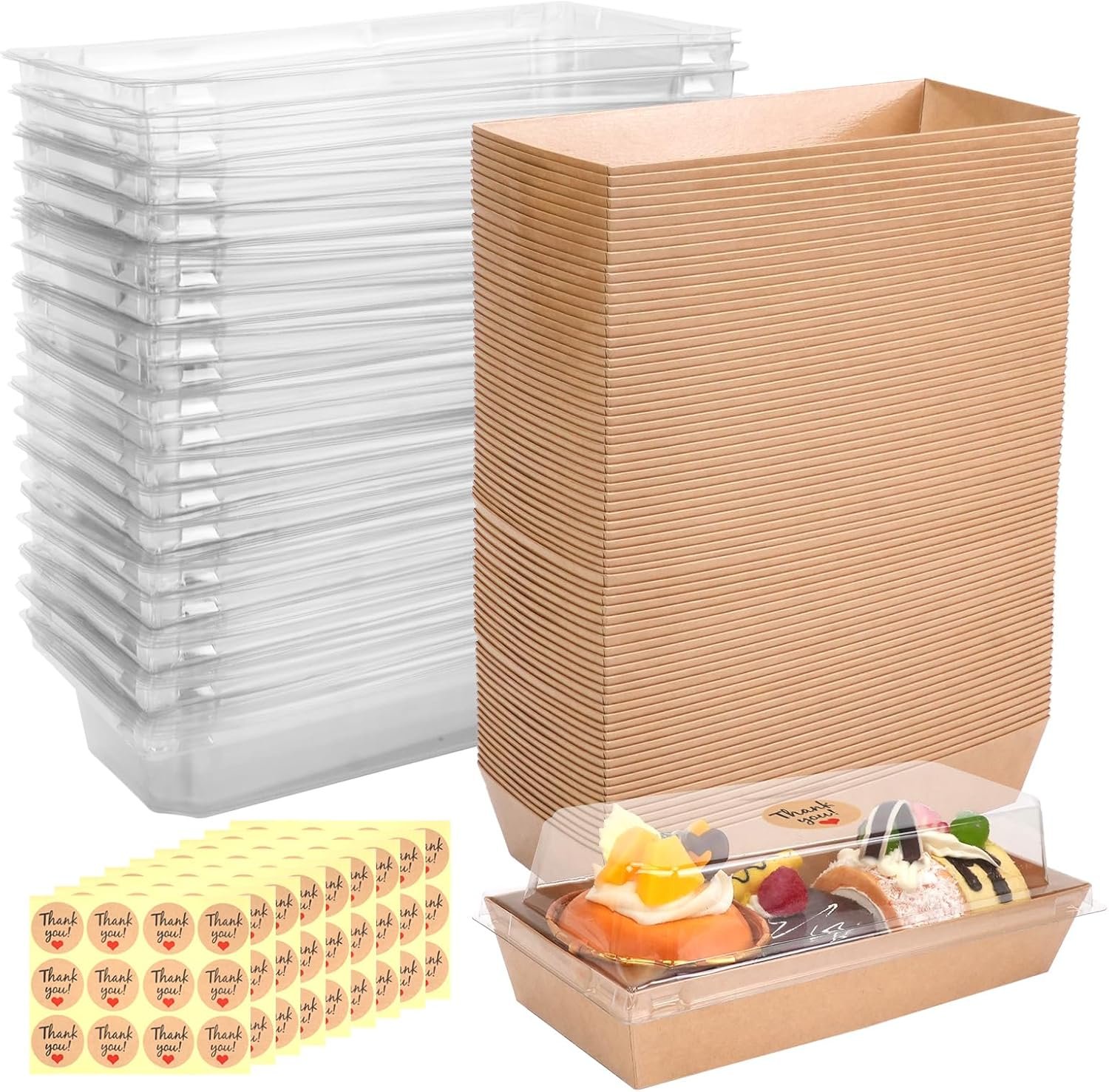 Logo Personalizado Cajas de Charcutería de 100 Piezas con Tapa Transparente, Contenedores de Comida para Llevar, Mini Cajas de Pastelería con 108 Pegatinas, Caja Pequeña de Papel para Dulces, Pasteles, Sándwiches, Fresas, Galletas, Fabricante. Logo Personalizado Cajas de Charcutería de 100 Piezas con Tapa Transparente, Contenedores de Comida para Llevar, Mini Cajas de Pastelería con 108 Pegatinas, Caja Pequeña de Papel para Dulces, Pasteles, Sándwiches, Fresas, Galletas, Fabricante.