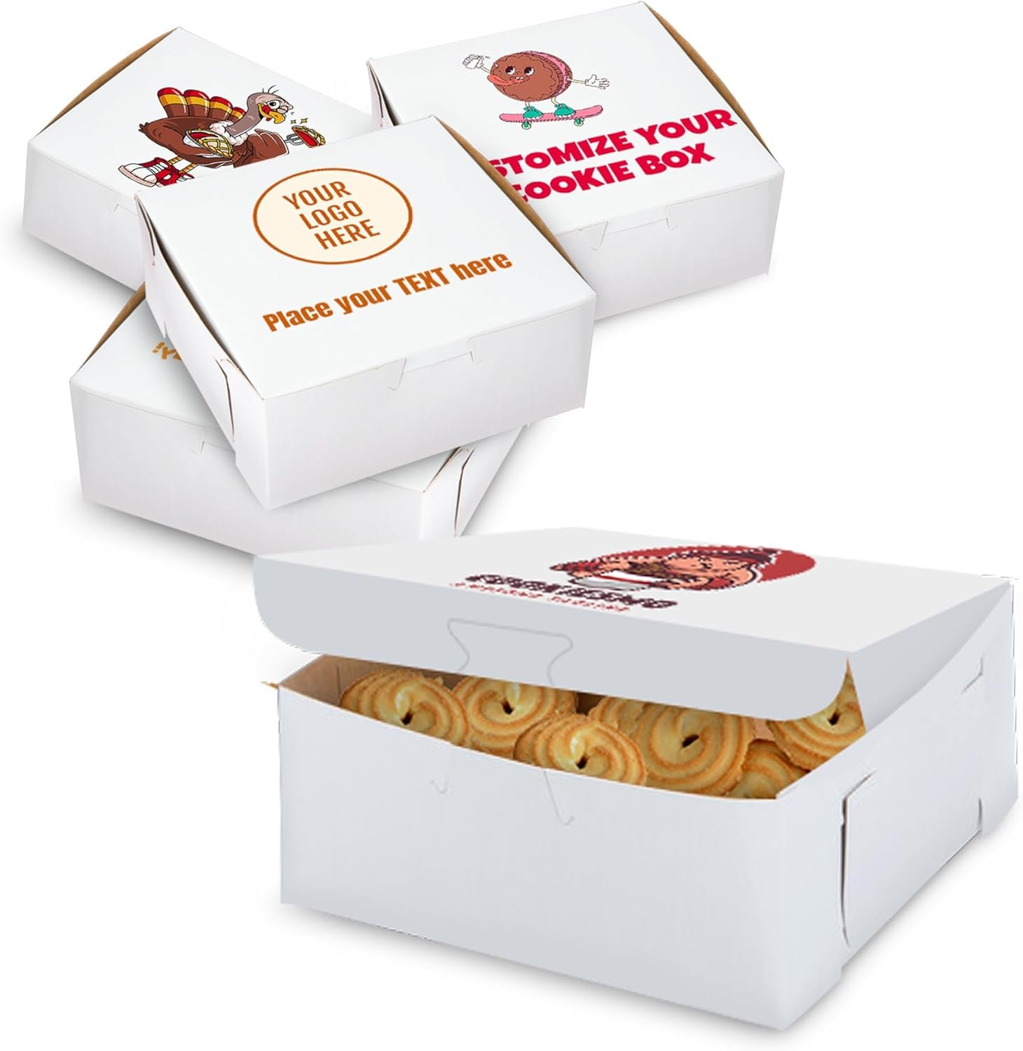 Logo Personalizado Cajas de pastelería impresas a medida - 6