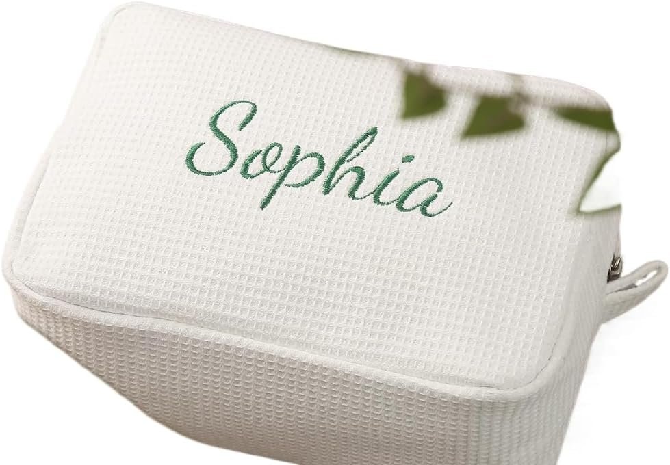 Logo Personalizado Neceser de Maquillaje con Iniciales Bordadas, Regalo Personalizado para Damas de Honor, Blanco, Proveedor de Productos. Logo Personalizado Neceser de Maquillaje con Iniciales Bordadas, Regalo Personalizado para Damas de Honor, Blanco, Proveedor de Productos.