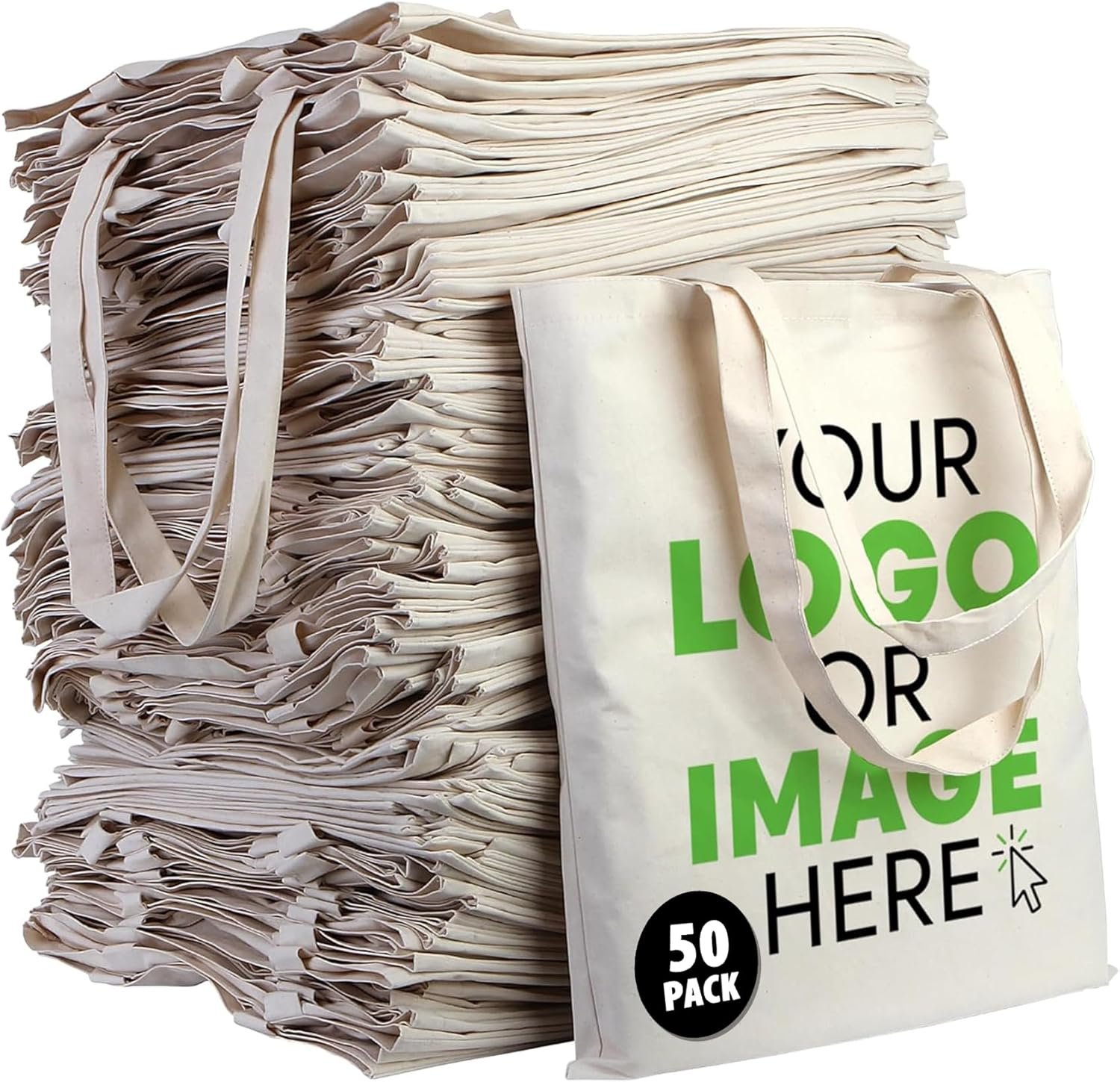 Logo Personalizado Pack de 10/50/100 Bolsas de Tela Reutilizables para Eventos de Marca Blanca – Proveedor de Productos Personalizados