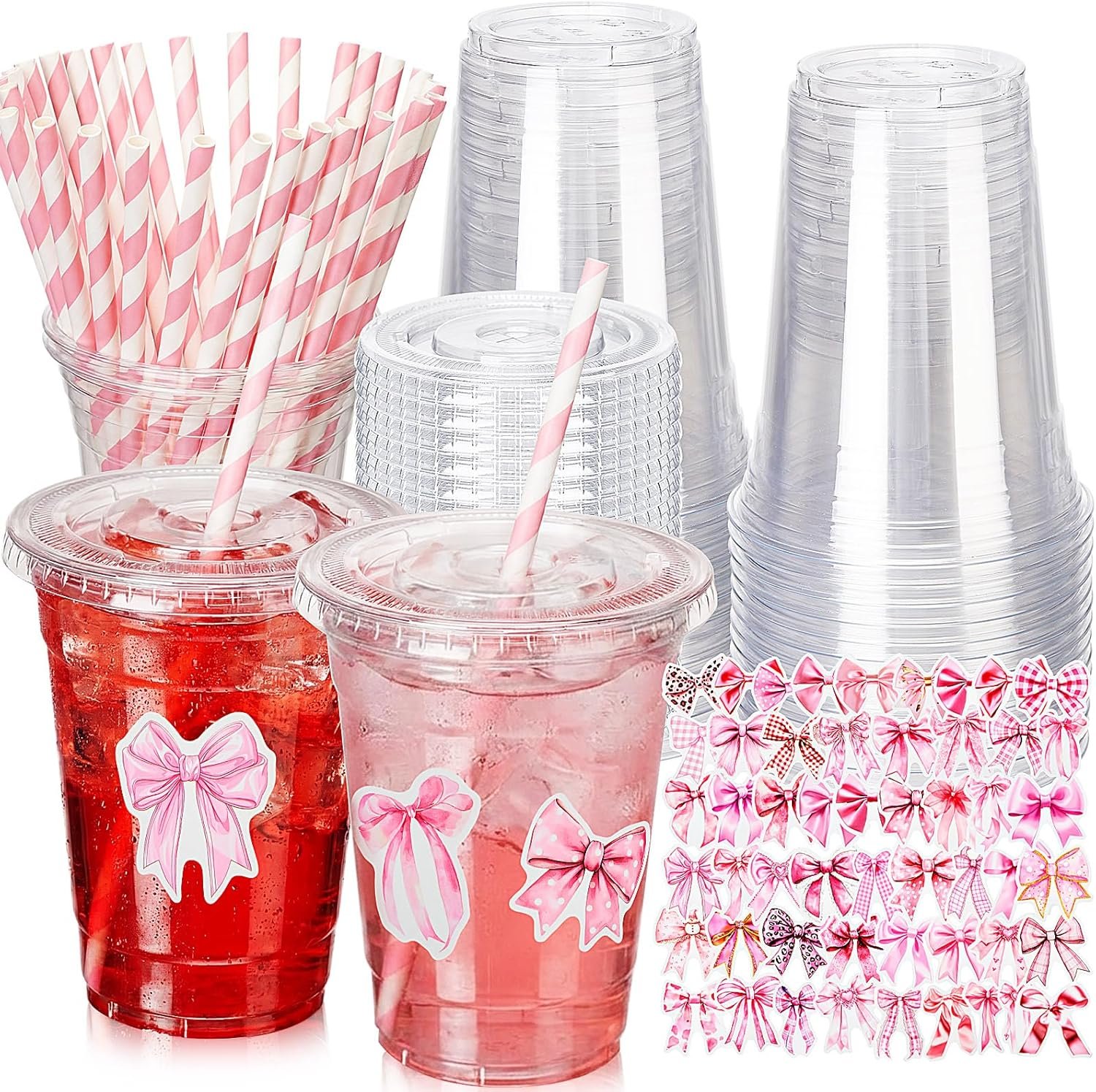 Logo Personalizado Vasos Plásticos Coquette Rosa con Tapa y Popotes Rayados, 16oz Vasos Desechables para Café Helado en Bulk con Etiquetas para Baby Shower, Favores de Boda y Cumpleaños, Proveedor de Suministros para Fiestas Preppy. Logo Personalizado Vasos Plásticos Coquette Rosa con Tapa y Popotes Rayados, 16oz Vasos Desechables para Café Helado en Bulk con Etiquetas para Baby Shower, Favores de Boda y Cumpleaños, Proveedor de Suministros para Fiestas Preppy.