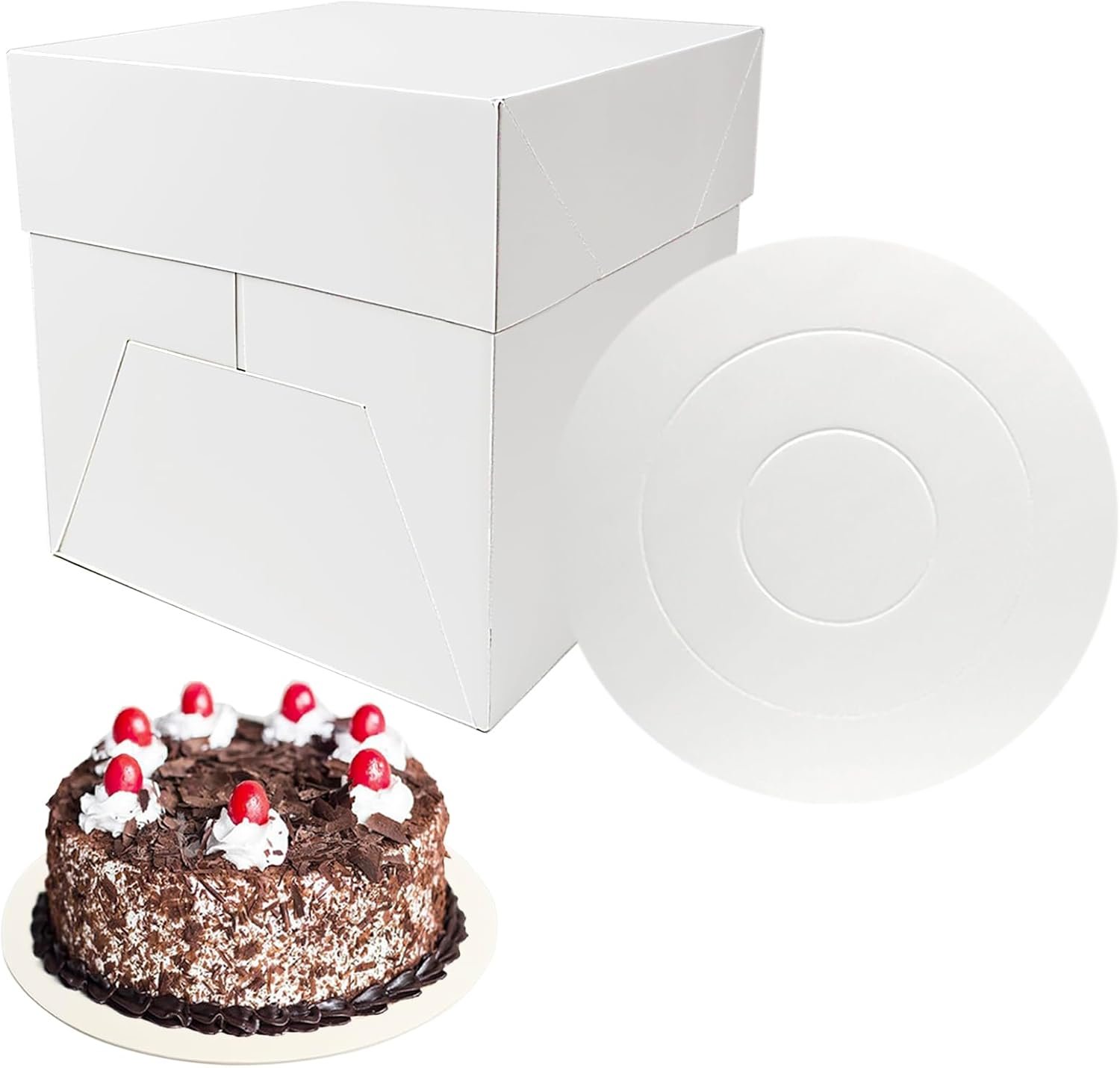 Logo Personalizado para 3 Sets de Cajas de Pastel 12x12x12'' y Tablas de Pastel - Marca Blanca de Fábrica.