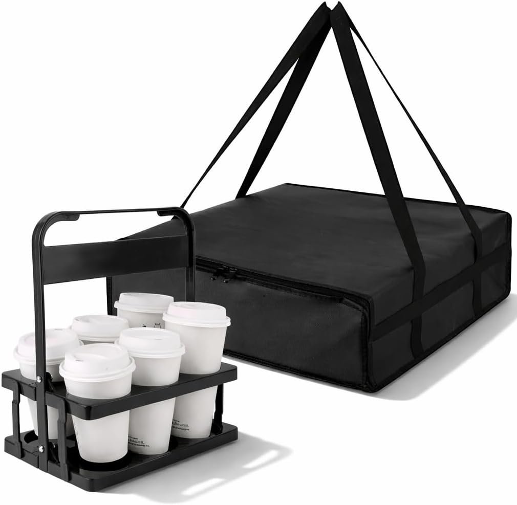 Logo Personalizado para Bolsas Térmicas de Pizza para Entrega, Transportador de Bebidas Portátil de Plástico, Bolsa Térmica de 20