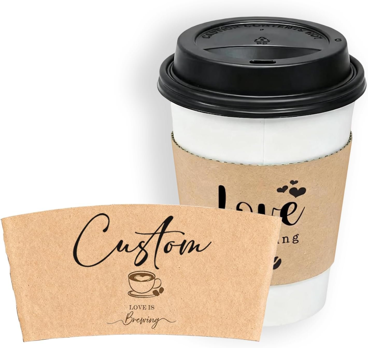 Logo Personalizado para mangas de café, manguitos desechables blancos o kraft, mangas de papel personalizadas para eventos, regalo de fiesta, boda, baby shower, aniversario 20/30/50/100pcs, Fabricante. Logo Personalizado para mangas de café, manguitos desechables blancos o kraft, mangas de papel personalizadas para eventos, regalo de fiesta, boda, baby shower, aniversario 20/30/50/100pcs, Fabricante.