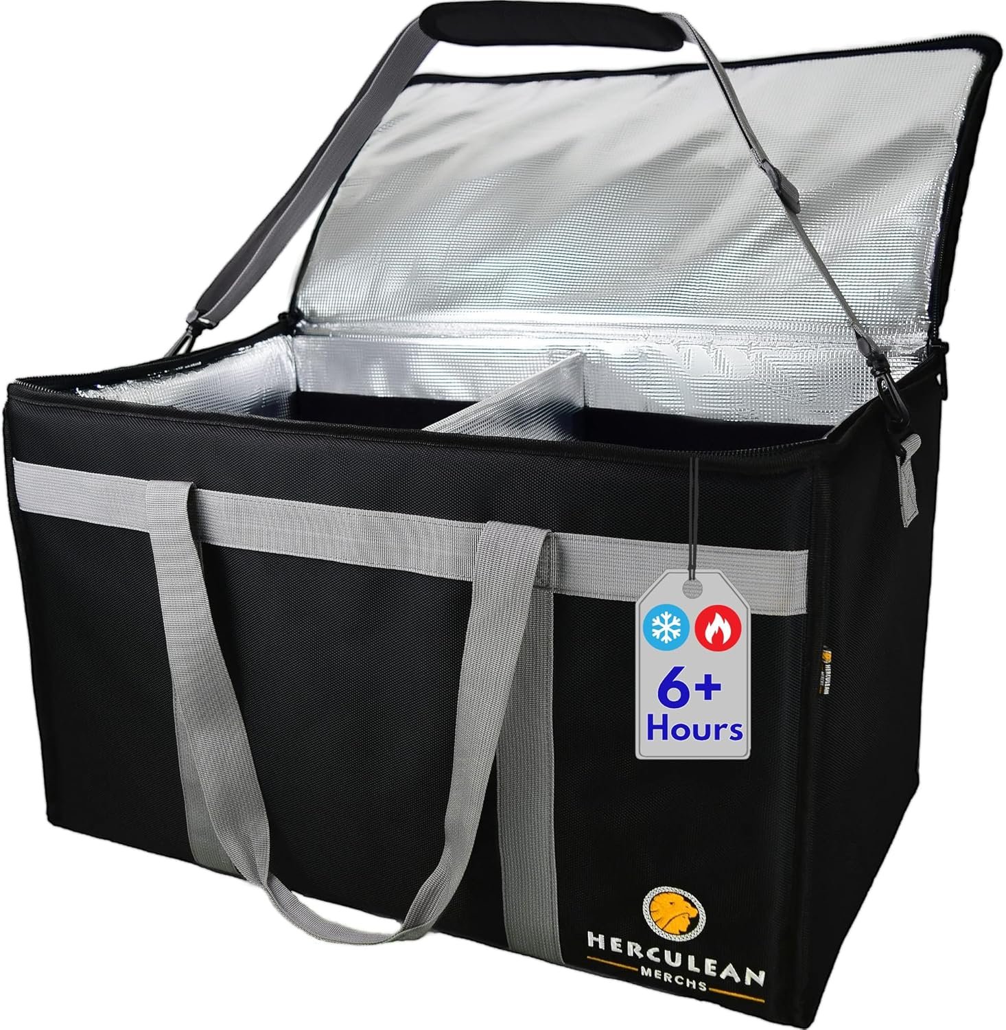 Logo Personalizado – Bolsa Térmica Aislante Grande para Entrega de Comida con Cierre YKK – Bolsa de Catering Comercial para Transporte de Alimentos – Ideal para Comida Caliente y Fría – Proveedor de Transportadores de Alimentos Ultra Duraderos para Entregas para Llevar