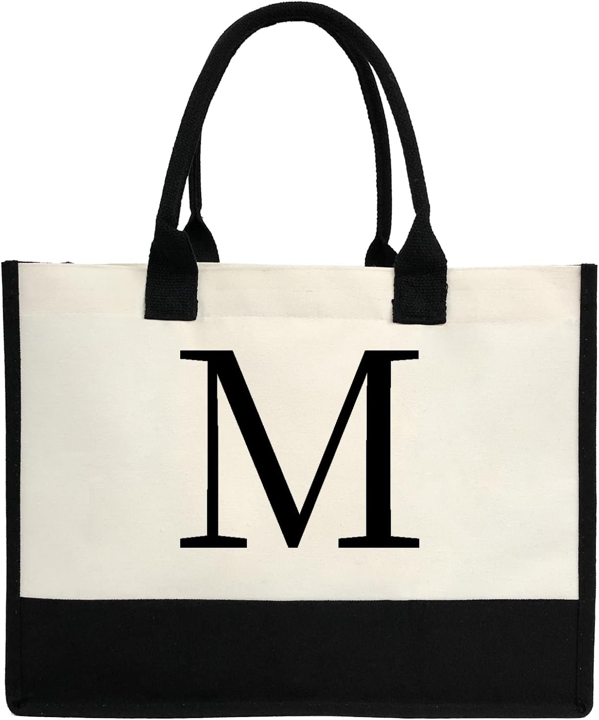 Tote Bag Compacto de Lona Personalizada con Inicial - 10x8.5 IN, Regalo Personalizado para Bodas y Cumpleaños, Proveedor de Logo Personalizado